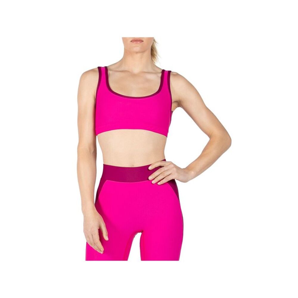 HEROINE SPORT Intimates Pink Ribbed Sports Bra M